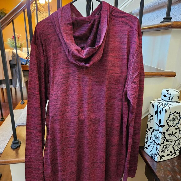 NWT RBX / Reebok Men's "Dri-Fit" Lightweight Hoodie, Wine/Black, Sz XL - Picture 9 of 13